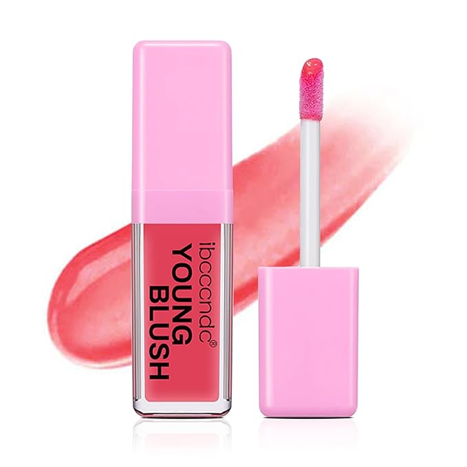 CAHIUYOA Pink Liquid Blush Oil Clear Liquid Blush for Cheeks Tinted Blush Stick Moisturizing Smooth Liquid Face Blush Makeup Gifts for Women-VivaGrace Women