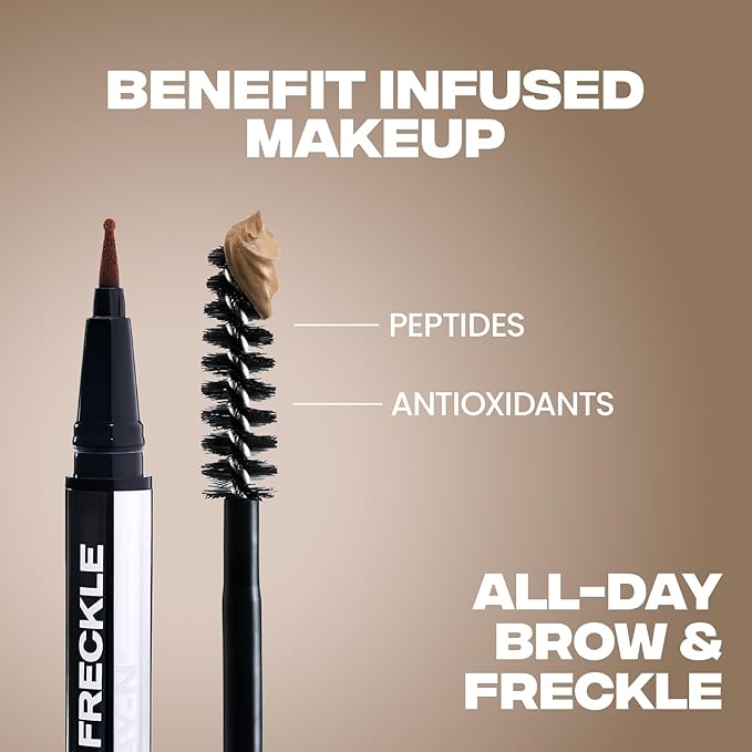 Sacheu Brow & Freckle STAY-N Tinted Eyebrow Gel & Faux Freckle Pen — 2-in-1 Longwear Water Resistant Brows Tint, Cruelty-Free & Vegan, Caramel Latte-VivaGrace Women