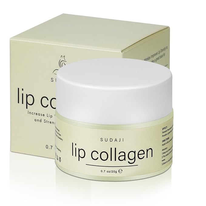 Lip Collagen + Peptide Complex, Collagen Lip Balm with Vitamins E, A -Lip Butter to Nourish & Hydrate Dry Cracked Lips, Moisturizing Lip Mask Overnight, Gentle exfoliating Lip Butter Balm-VivaGrace Women