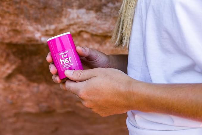 Body Glide For Her Anti Chafe Balm | Chafing stick with added emollients | Great for dry, sensitive skin and/or sensitive areas | Use on chest, bra, butt, groin, arm, and thigh chafing | 0.8oz-VivaGrace Women