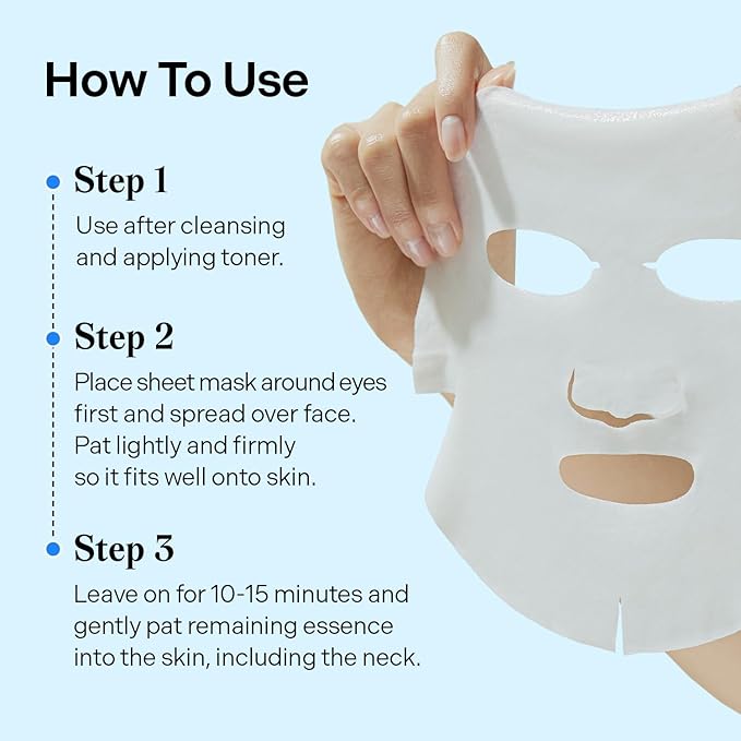 Torriden DIVE IN Hyaluronic Acid Facial Mask (10 sheets) | Extra Moisturizing Care | Hyaluronic Acid, Panthenol, Allantoin | Korean Face Mask-VivaGrace Women