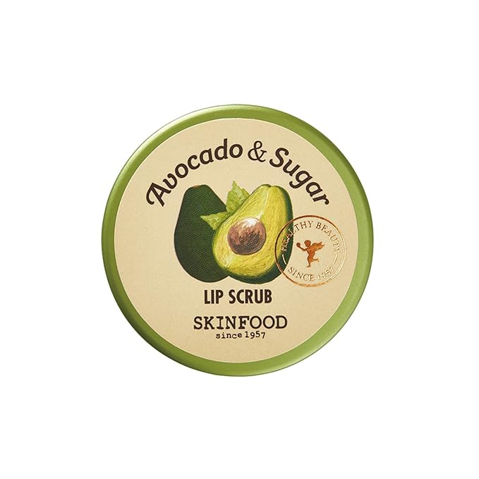 SKINFOOD Avocado Rich Lip Scrub 14g - Removes Dead Skin and Lip Nourishing & Moisturizing and Minerals, Soft Smooth Lips Scrub - Plump Lip Scrub - Dead Skin Lip Scrub for Smooth and Plump Lips-VivaGrace Women