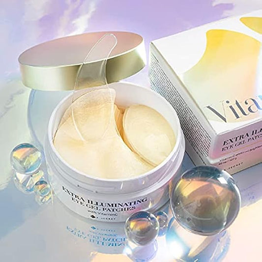 KSECRET Extra Illuminating Eye Gel Patches, 102g/3.45oz. 60pcs (15 full pairs) with VITAMIN C | Korean Skincare | Under Eye Masks for Pigmentation Revoval, Anti-Wrinkles, and Dark Circles…-VivaGrace Women