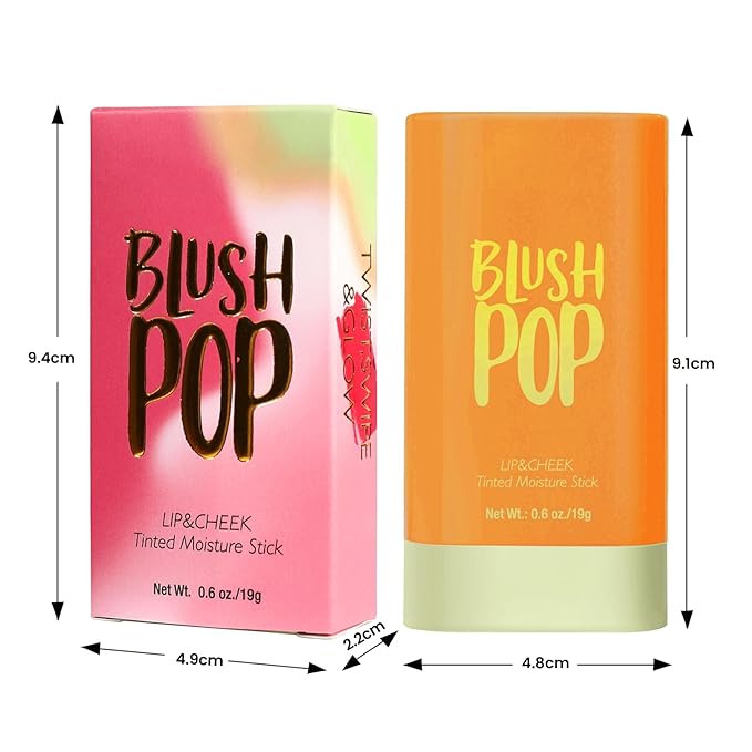 Highlighter Makeup Stick - Blush Highlighters Makeup Stick for Face & Body, Natural Silky Shimmer Highlight, Bendable Long Lasting Highlighter Wand, Cream Korean Highlighter (Cherry Red)-VivaGrace Women