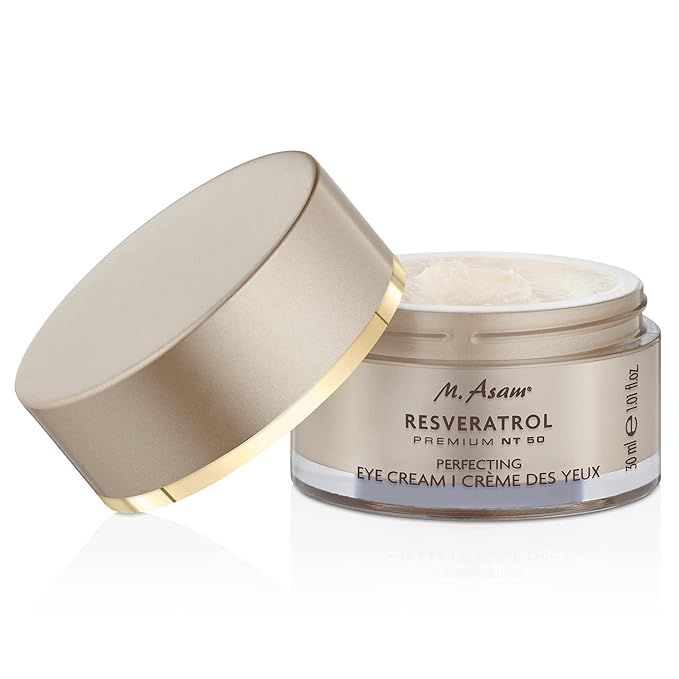 M. Asam Resveratrol Premium NT50 Perfecting Eye Cream – Anti-aging under eye cream with resveratrol & hyaluronic acid to smooth wrinkles & fine lines, vegan formula, 1.01 Fl Oz-VivaGrace Women