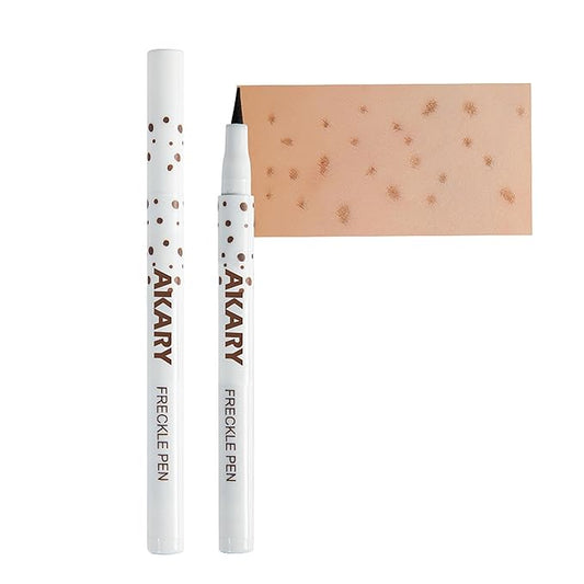 AKARY Freckle Pen Professional Lifelike Face Concealer Point Out Natural Waterproof Longlasting Soft Artificial Freckles Fine Makeup Freckle Pen Life Face Decoration (#03 Chestnut)-VivaGrace Women