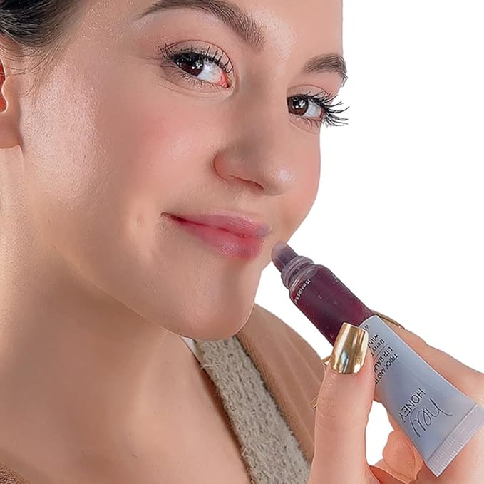 Hey Honey Skincare Trick and Treat Honey Berry Plumping Lip Balm | 2 In 1 Natural Tint with Hydrating & Moisturizing Properties | Targeting Your Lips Area Wrinkles | 0.5 oz (Honey Berry)-VivaGrace Women