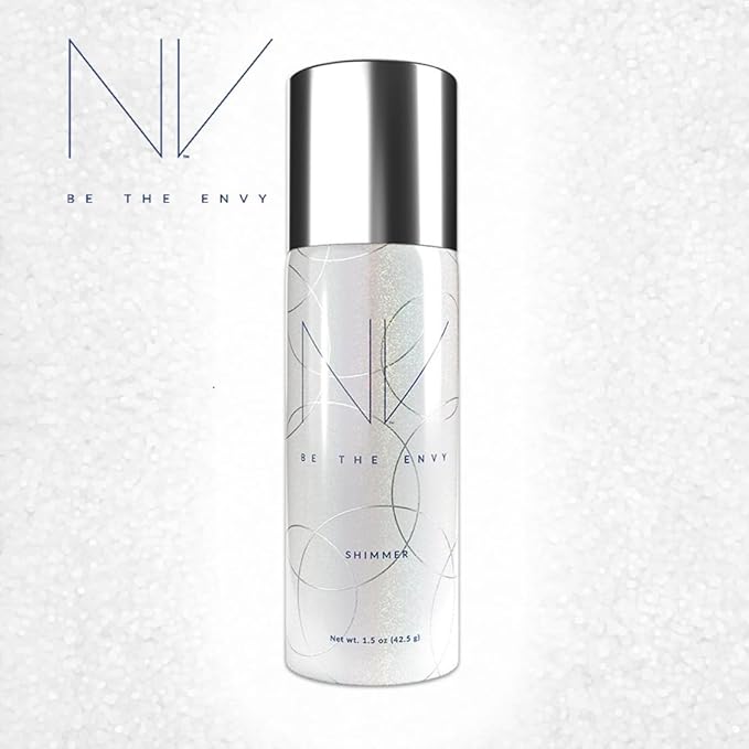 NV Perfecting Mist Shimmer Buildable Coverage Professional Airbrush Makeup with Plant-based Stem Cell Polypeptides, Vitamins A, D, E and Aloe, 1.5 ounces. SHIMMER-VivaGrace Women