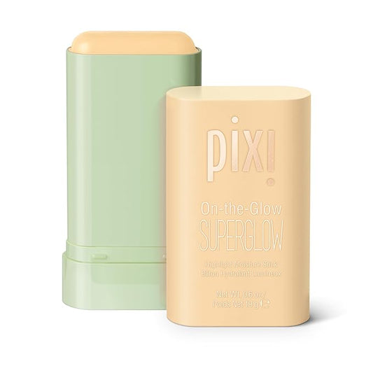 Pixi On-the-Glow SuperGlow - GlidedGold, Hydrating Gel-Cream Highlighter with Ginseng, Aloe Vera & Fruit Extracts, For Cheeks & Brow Bones, 19g / 0.6oz, Paraben-Free, Luminous Natural Highlight-VivaGrace Women