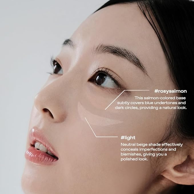 not dry concealer #light #rosysalmon : Vegan-Free, hypoallergenic, premium dual-ended concealer, expertly crafted to flawlessly cover blemishes and dark circles, 0.4 Oz-VivaGrace Women