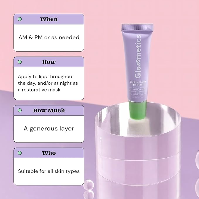 Glossmetics Lychee-Berry Overnight Lip Mask - Hydrating, Moisturizing Lip Balm for Soft, Smooth Lips-VivaGrace Women