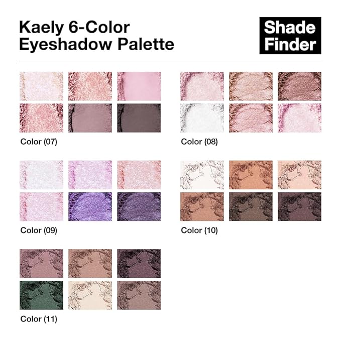 evpct 6 Colors Mauve Eyeshadow Palette, Mauve Taupe Rosy Brown Eggplant Purple Forest Green Vanilla Nude Brown Matte High Pigment Mini Travel Eye Shadow Palette Makeup for Older Women, Built in Mirror