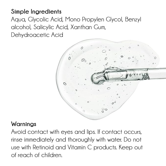 Pure Vitamin C Facial Serum with Salicylic Acid and Glycolic Acid, Anti-Wrinkle, Anti-Acne and Anti-Blackhead, Dark Spot Correcting, 7,5% AHA, Sebum Balance, ¾ oz-VivaGrace Women