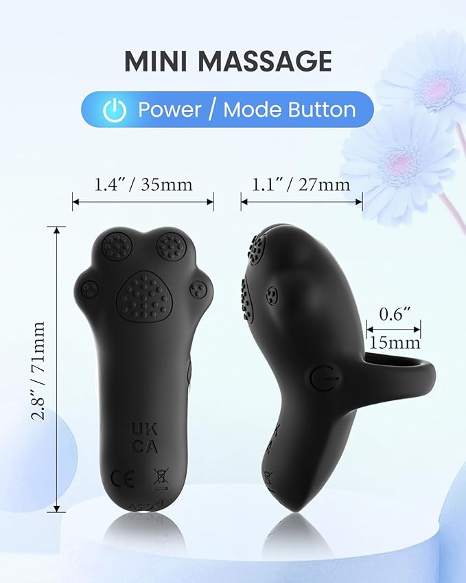 Portable Facial Massage Ball, Waterproof Rechargeable Powerful Multifunctional Eye Face Finger and Neck Massager, Black-VivaGrace Women