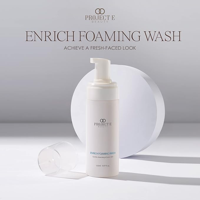 Project E Beauty Enrich Foaming Wash Gentle Cleansing | Moisturizing Daily Face Cleanser | Removes Dirt & Excess Oil | Brightens Skin | Hydrating Formulation | Clear & Smooth Skin | 150ml-VivaGrace Women