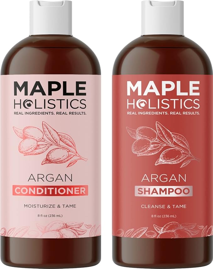 Argan Oil of Morocco Shampoo and Conditioner - Sulfate Free Shampoo and Conditioner Set for Color Treated Hair - Volumizing Shampoo and Conditioner for Men and Women for Curly Frizzy Dry Damaged Hair-VivaGrace Women