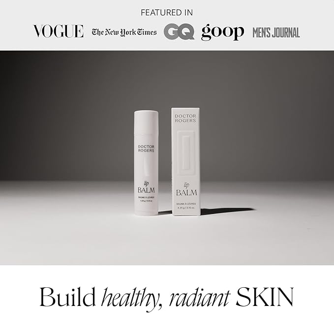 Doctor Rogers Lip Balm, Hydrating and Softening Lip Moisturizer For Very Dry Lips, Dermatologist-Created, Natural, & Hypoallergenic Moisturizing Lip Balms, 4.25g Tube, Pack of 3-VivaGrace Women