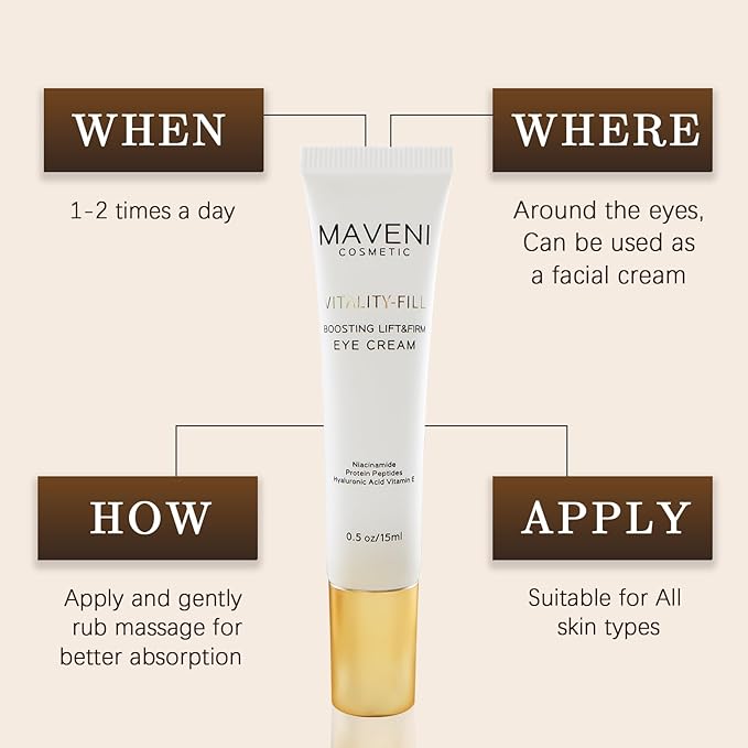 Vitality-Fill Boosting Eye Cream, Natural Anti Aging Under Eye Cream Lift & Firm,Reduce Wrinkles,Fine Lines,and Under Eye Bags,Dark Circles Under Eye Cream-VivaGrace Women