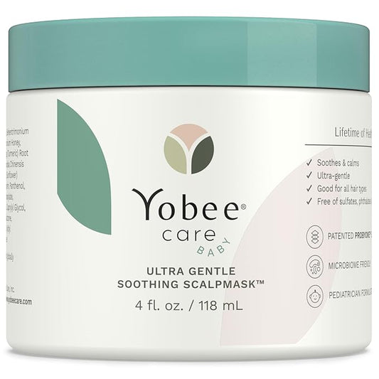 Yobee Ultra Gentle Soothing Scalp Mask - Dry Scalp Treatment Hair Mask Safe For Sensitive Baby Skin - Probiotic Infused - For Sensitive Scalp & Cradle Cap - For Babies, 4 fl oz-VivaGrace Women