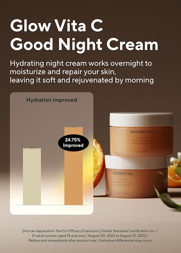 AROMATICA Glow Vita Trial Kit - Travel Size Skin Care Set [Vitamin C Serum 0.5 fl.oz, Facial Scrub 0.5 fl.oz, Goodnight Cream with Retinol 1oz] - Travel Kit for Women-VivaGrace Women