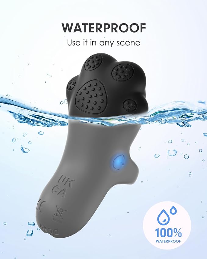 Portable Facial Massage Ball, Waterproof Rechargeable Powerful Multifunctional Eye Face Finger and Neck Massager, Black-VivaGrace Women