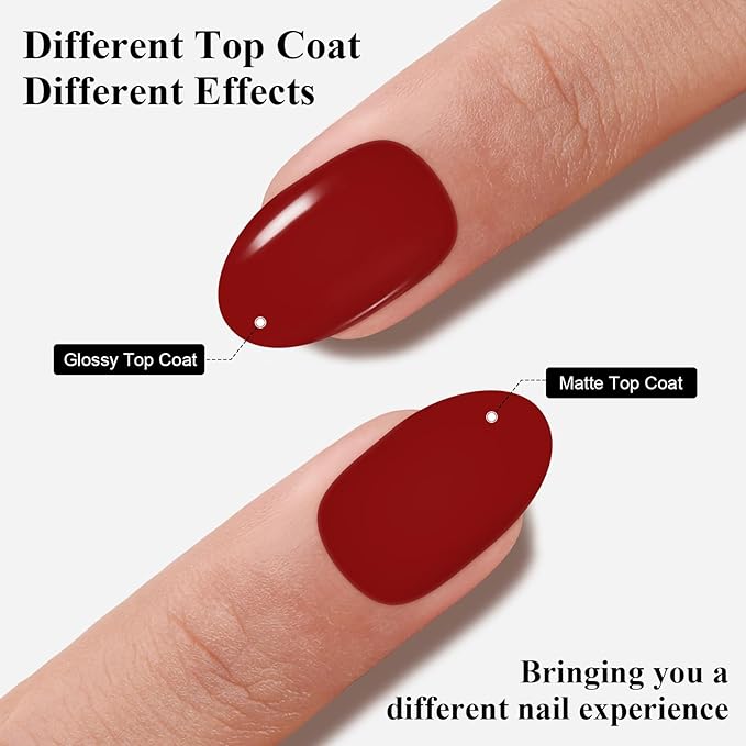 Imtiti Red Gel Nail Polish, 15ML Fire Brick Red Gel Polish Spring Summer LED UV Soak off, Gift for Christmas Holidays, 0.5 Fl Oz