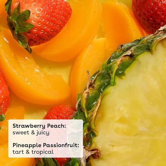 eos 100% Natural Lip Balm - Strawberry Peach and Pineapple Passionfruit, Dermatologist Recommended, All-Day Moisture, 0.14 oz, 2 Pack-VivaGrace Women