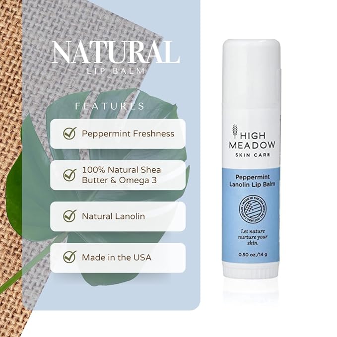Lanolin Lip Balm Stick - Natural Unisex Lip Care With Shea Butter - Hydrates, Moisturizes, and Protects Lips, Great for Cold Sores and Fever Blisters - Long-Lasting Clear Lip Hydration.-VivaGrace Women