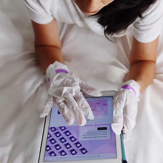 Toi:L Extra Silky Hand Mask 5 Pairs, Korean Moisturizing Gloves for Dry Hands with White Truffle, Green Caviar & Peptides, Repairing and Softening Hand Care Treatment for Aging, Cracked, and Dry Skin-VivaGrace Women