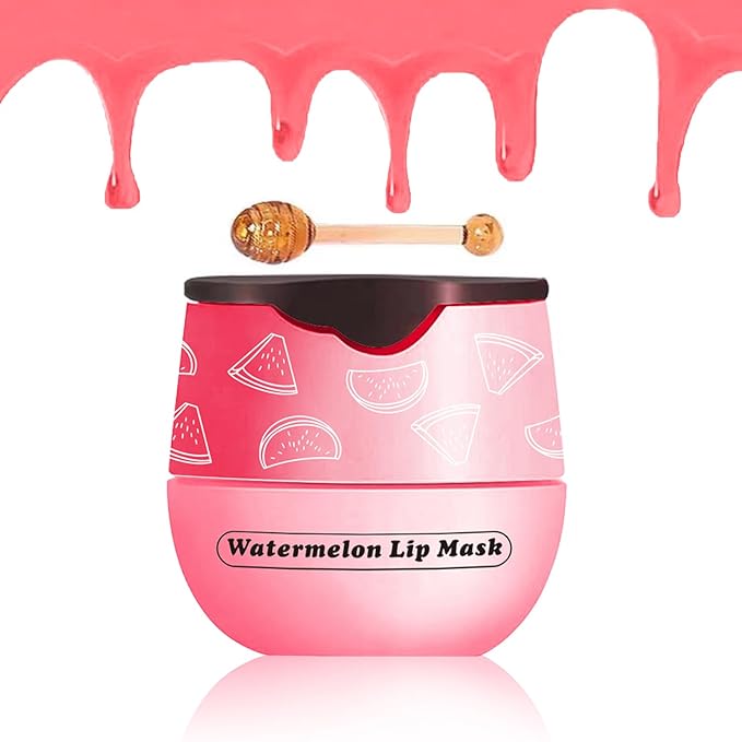 Watermelon Lip Balm, Honey Strawberry Apple Watermelon Lip Mask Overnight, Moisturizing Lip Sleeping Mask, Day & Night Lip Care - Hydrate Repair Prevent Dry (Watermelon）-VivaGrace Women