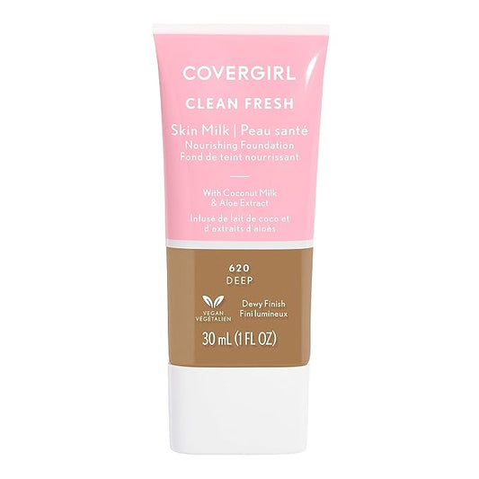 COVERGIRL Clean Fresh Skin Milk Foundation, Deep, 1 Fl Oz (Pack of 1) (packaging may vary)-VivaGrace Women
