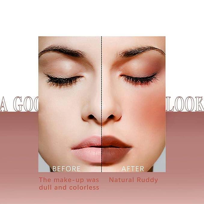 Cream Blush Stick for Cheeks Makeup,Waterproof Blush Face Stick Multi-Use Lip and Cheek Tint,Matte Finish Lightweight Easy to Blend Natural Cream Blusher Makeup for All Skin Tones- Rose Red-VivaGrace Women