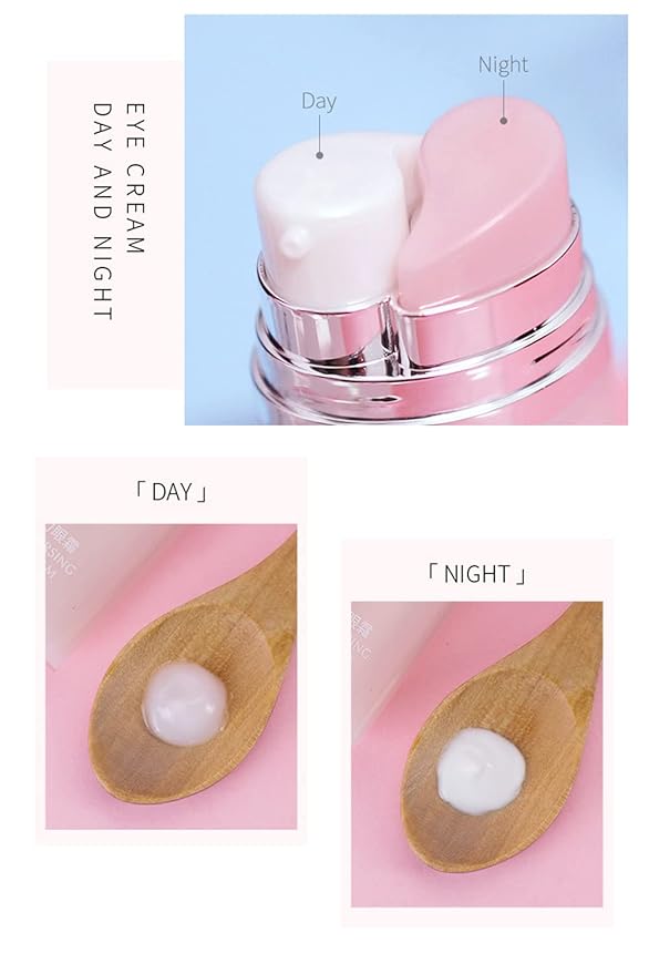 Rose Essential Oil Day and Night Eye Cream, Eye Cream for Dark Circles & Puffiness, Moisturizing Hydrating Fade Fine Lines Eye Bags Removal Dark Circles Firming Eye Skin For Women, Gift for Travel-VivaGrace Women