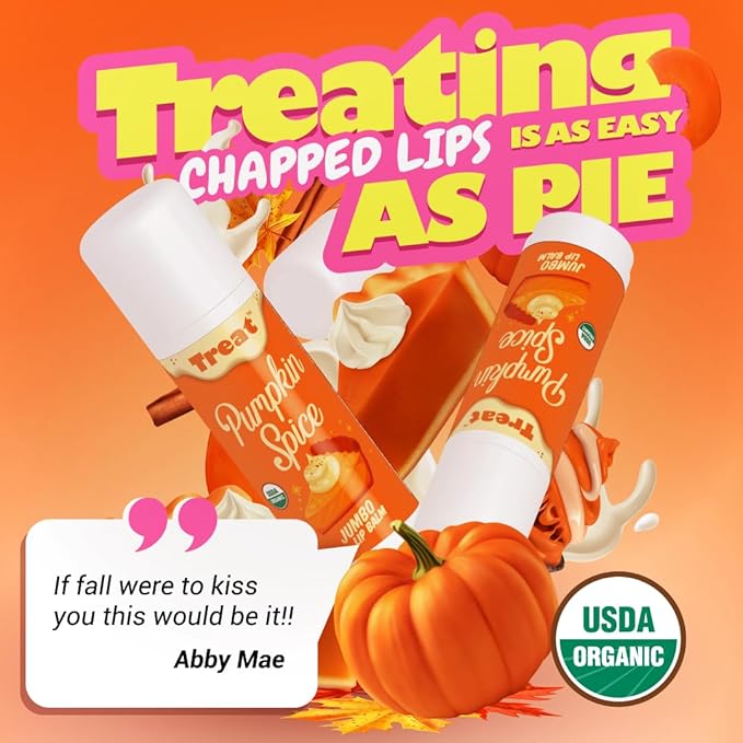TREAT© Jumbo Organic & Cruelty Free .50 OZ (Pumpkin Spice Lip Balm)-VivaGrace Women