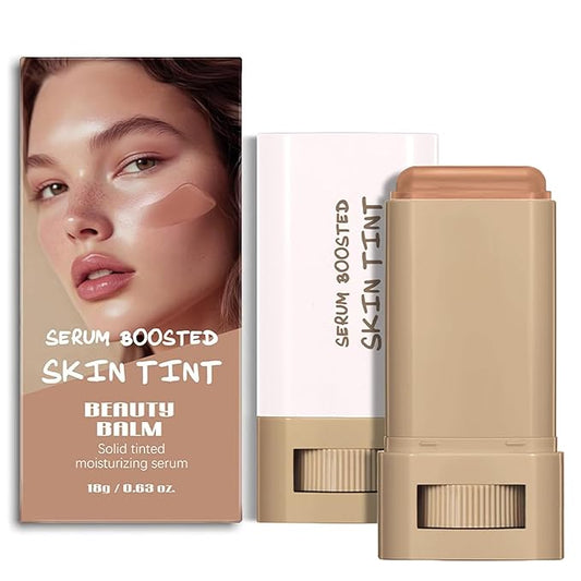 Beauty Balm Serum Boosted Skin Tint – Hydrating Tinted Moisturizer, Lightweight Solid Tinted Foundation Stick for Flawless, Sheer to Medium Coverage, Radiant & Dewy Finish, All-Day Wear (6#, 1)-VivaGrace Women