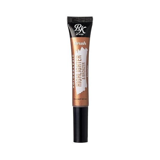 Ruby Kisses HD Concealer & Foundation Flawless Full Cover Brush Face Makeup (Highlighter & Bronze Rich Gold)-VivaGrace Women