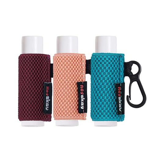 3PCS Lip Balm Holder Sleeves Chapstick Holder Keychain Lipstick Sleeves Lip Gloss Holder Keychain Chapstick Elastic Sleeves-VivaGrace Women