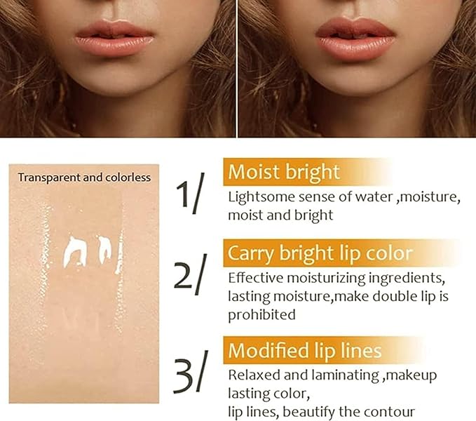 Vitamin E Lip Plumping Serum, Lip Hyaluronic Lip Plumper, Lip Plumping Serum Instant Lip Balm for Moisturize, Eliminate Dryness Wrinkles Enhances Plump Gloss (2PC)-VivaGrace Women