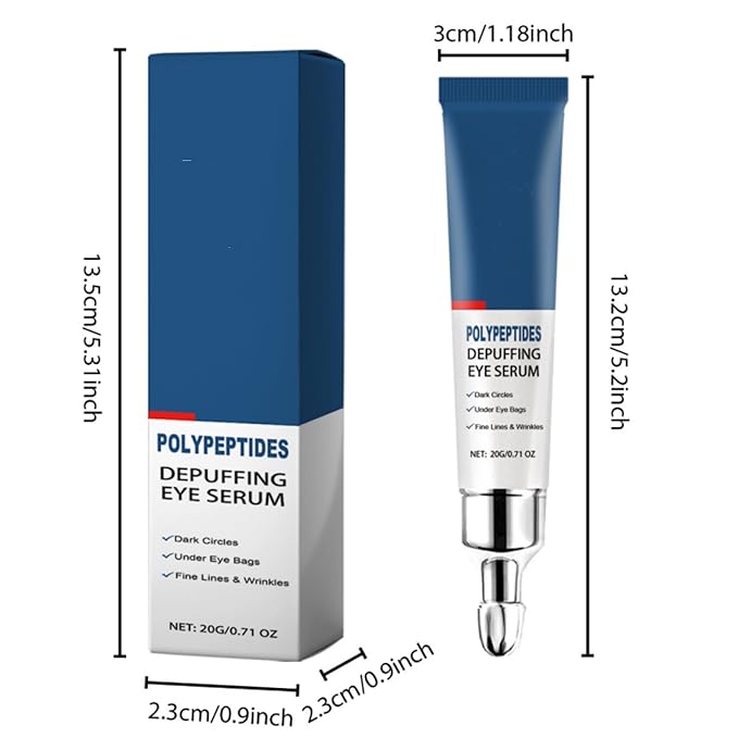 Peptide Depuffing Eye Serum, Himeye Peptide Eye Serum, Men's Caffeine Eye Serum, Men's Collagen Anti-Aging Eye Cream for Wrinkles, 0.5 Ounce (Pack of 2)-VivaGrace Women