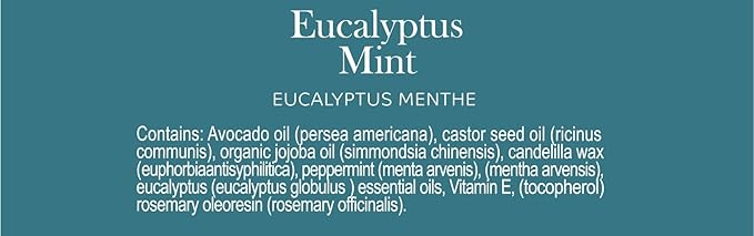 Eucalyptus Mint Lip Balm Collection, Vegan Lip Balm Set, Beeswax Free, with Avocado Oil, Organic Jojoba Oil, and Vitamin E, Natural Moisturizer for Dry, Chapped Lips, 3 Tube Set-VivaGrace Women