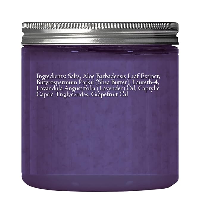 Lavender Body & Foot Scrub 10 oz - A blend of lavender essence, shea butter, and coconut oil for a fragrant journey to a serene countryside - The best stocking stuffer.-VivaGrace Women