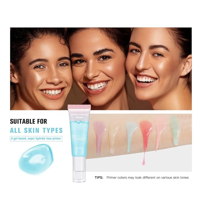 Super Hydrate Primer - Translucent Gel Formula for Long-lasting Makeup | Works on All Skin Types and Tones, Perfect Pre-makeup Primer (05 coconut)-VivaGrace Women