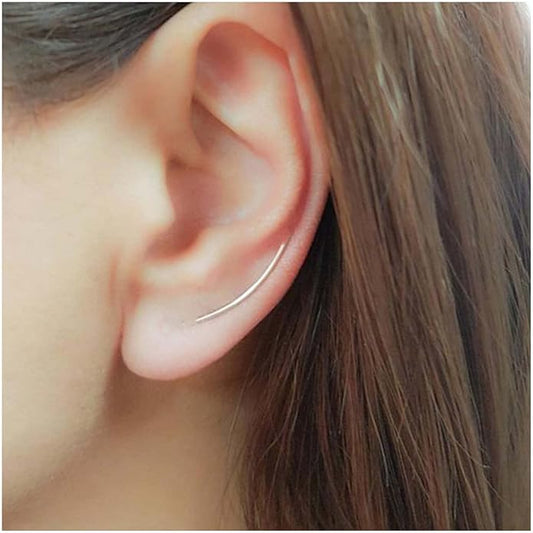 Boho Bar Ear Climber Earrings Gold Stick Studs Earrings Bar Ear Crawler Earrings Geometric Minimalist Earrings Jewelry for Women and Girls-VivaGrace Women