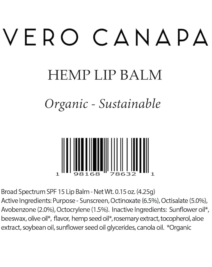 Natural Organic Hemp Lip Balm with SPF - 3 Pack | Lip Moisturizer |Sunscreen Lip Balm | SPF Lip Balm | Lip Care | Lip Balm Hydrating | Lip Balm Bulk | Lip Balm SPF | Lip Care Products-VivaGrace Women