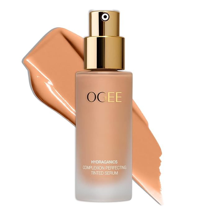 Ogee Complexion Perfecting Liquid Foundation - Lightweight Tinted Moisturizer For Face (Gingko 5.00N - Medium Tan, Neutral Undertones) - with Vitamin C & Jojoba Oil - Certified Organic & Made in USA-VivaGrace Women