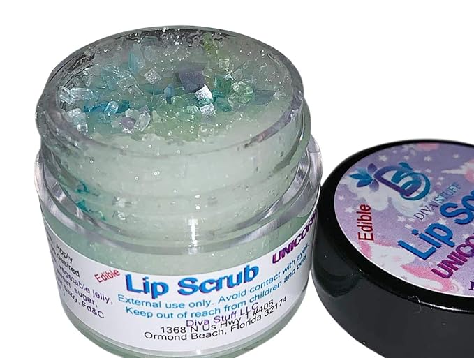 Diva Stuff Ultra Hydrating Lip Scrub for Soft Lips, Gentle Exfoliation, Moisturizer & Conditioner, Unicorn Kisses – ¼ oz (Made in the USA)-VivaGrace Women