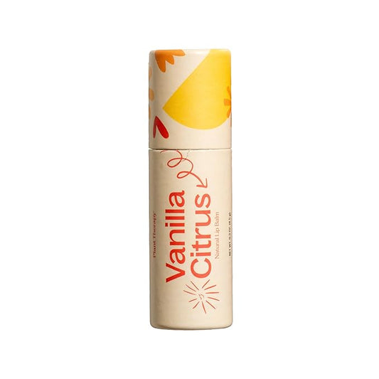 Plant Therapy Vanilla Citrus Natural Lip Balm 0.3 oz (8.5 g) Simple, Natural Ingredients & Packaged in Eco-Friendly Recyclable Cardboard-VivaGrace Women