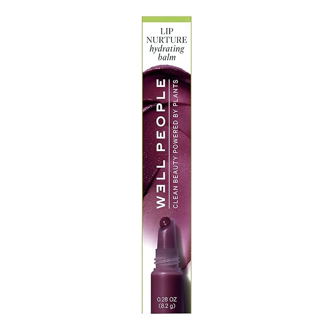 Well People Lip Nurture Hydrating Balm, Lip Balm For Hydration & Vibrant Sheer Color, Soothes & Softens Lips, Vegan & Cruelty-free, Blackcurrant-VivaGrace Women