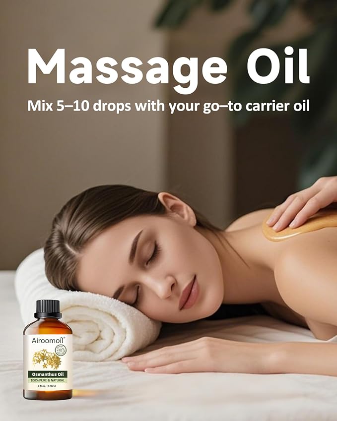 Pure Osmanthus Essential Oil, 100% Pure Natural Osmanthus Essential Oil, Premium Grade Essential Oils for Diffusers for Home, Skin, Care Massage, Soap Making, Aromatherapy, 4 Fl Oz | 120ml-VivaGrace Women