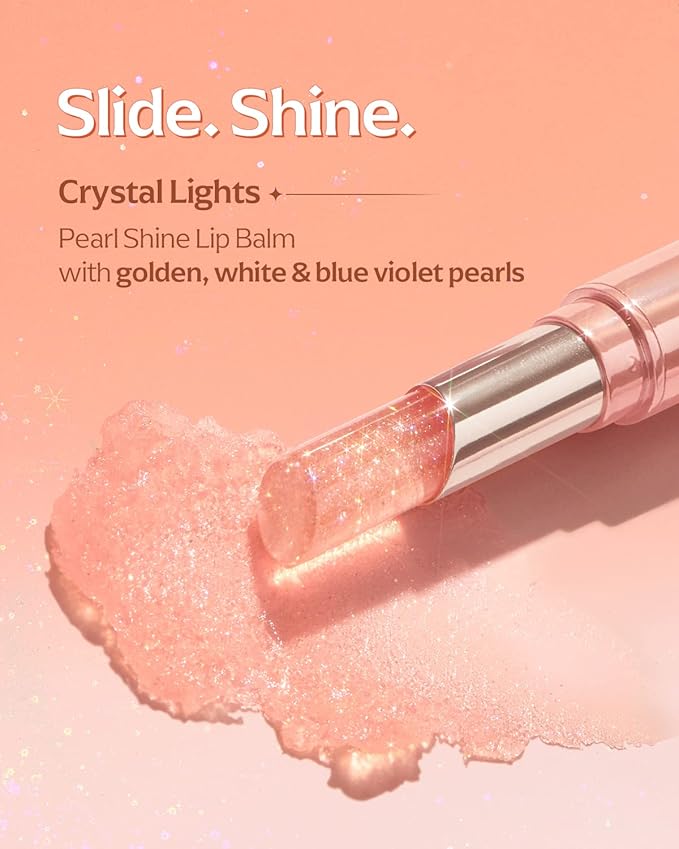 AMTS Tinted Lip Balm - Crystal Lights | Hydrating Glitter Lipstick | Pearl Shimmering Daily Lip Makeup for dry, cracked, chapped lips | korean beauty Moisture Lip Tint-VivaGrace Women